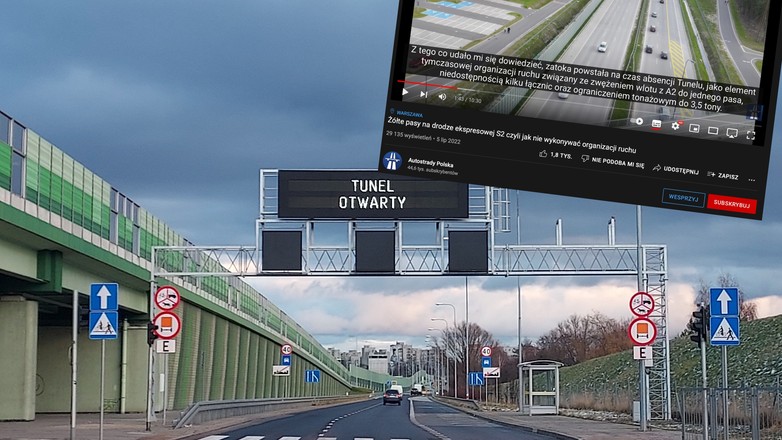 Chociaż tunel pod Ursynowem już funkcjonuje, to zatoka na drodze S2, która miała obowiązywać do czasu otwarcia tunelu, wciąż jest i utrudnia ruch