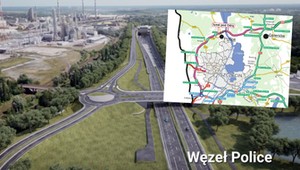 Tunel pod Odrą w ciągu drogi S6. Jezdnie na głębokości 45 m poniżej poziomu terenu