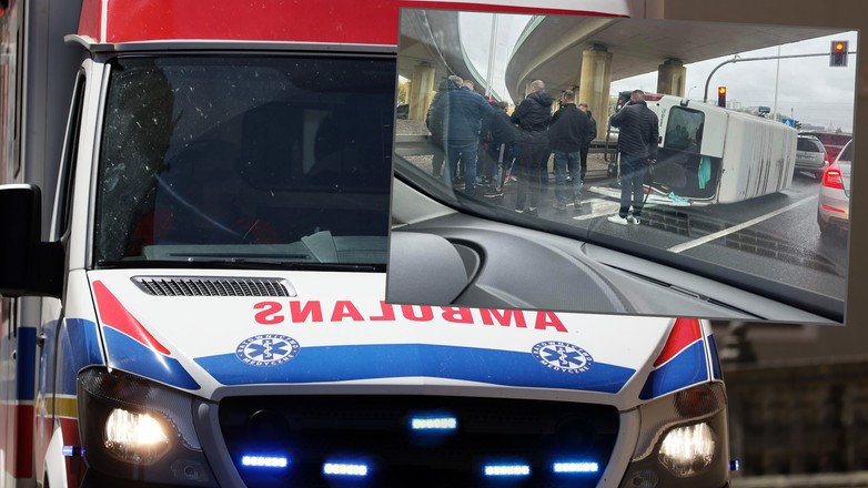 Wypadek w Białymstoku. Siedmioro dzieci z busa trafiło do szpitala
