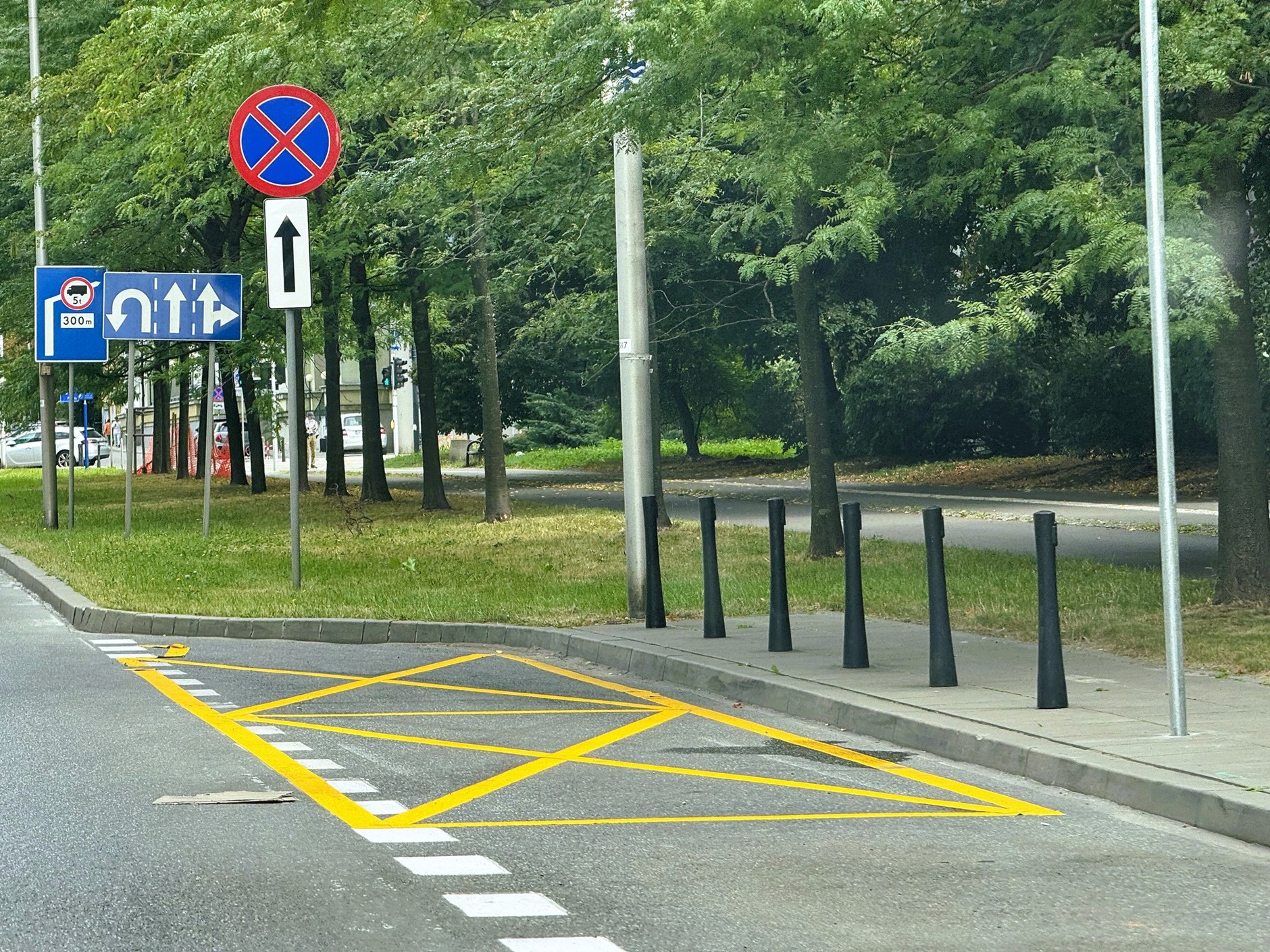 Stanowisko do kontroli pojazdów po wjeździe do SCT w Warszawie