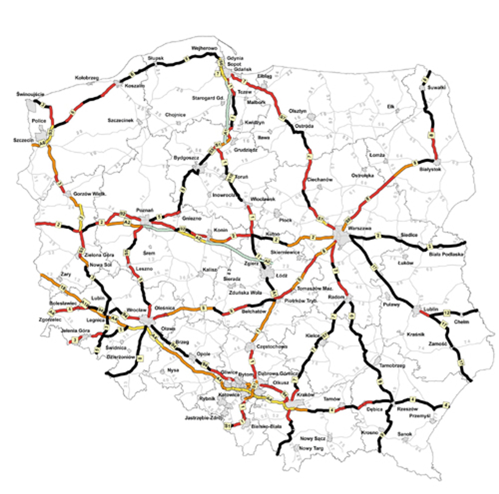Mapa niebezpiecznych dróg. Czyli ryzykownie zwłaszcza na południu Polski