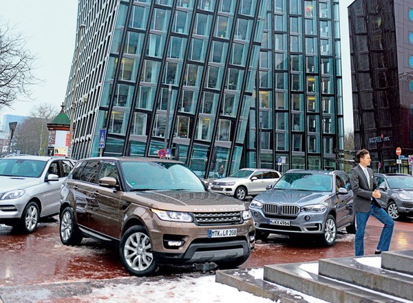 Mercedes ML kontra Range Rover Sport, Volkswagen Touareg i Porsche Cayenne - terenówki dla wymagających