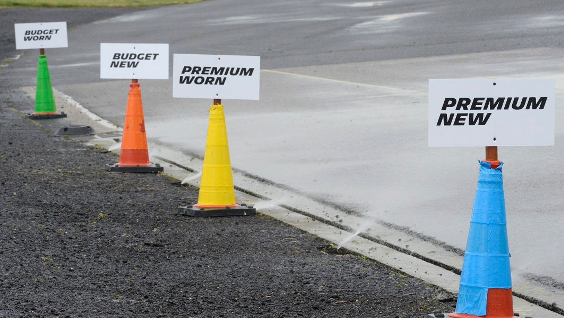 Hamowanie na mokrej nawierzchni, wyniki testów Michelin