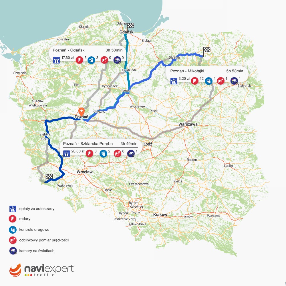 Majówka 2019 - trasy z Poznania