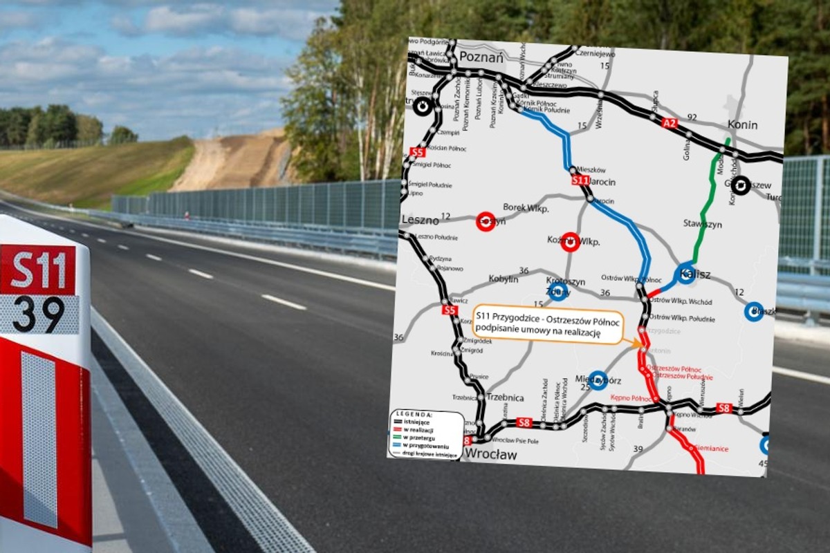 GDDKiA podpisała umowę. Powstanie nowy odcinek drogi S11 w południowej Wielkopolsce