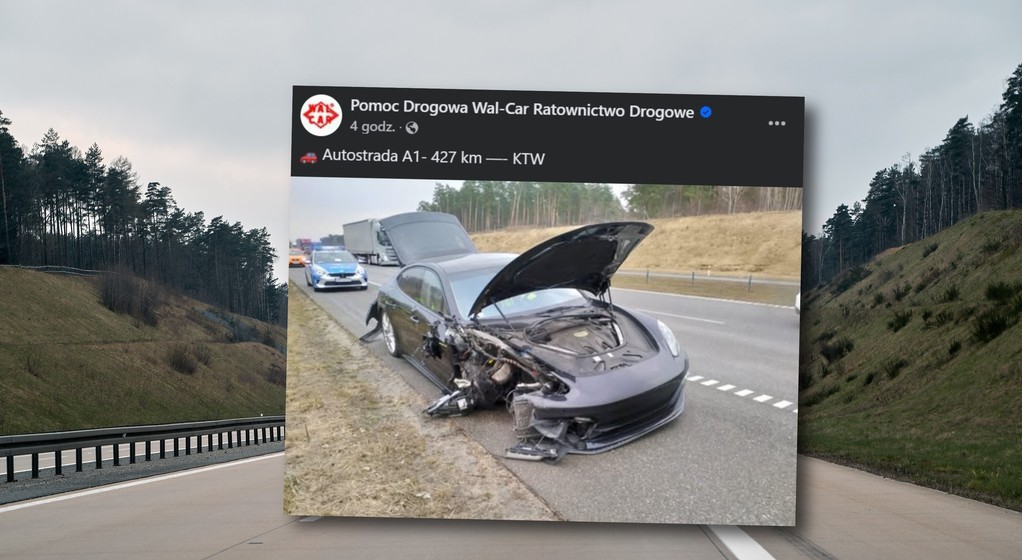 Wypadek na autostradzie A1