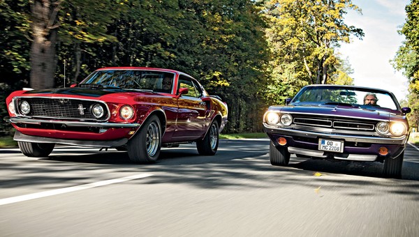 Ford Mustang Mach 1 kontra Dodge Challenger R/T Convertible - klasyki z Ameryki
