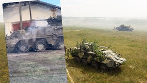 Ukraiński BTR-4 Bucefał wjechał na minę i pojechał. "Małe naprawy i wróci na polowanie" [WIDEO]