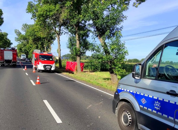 Zginęła rowerzystka potrącona przez autobus na DK 91