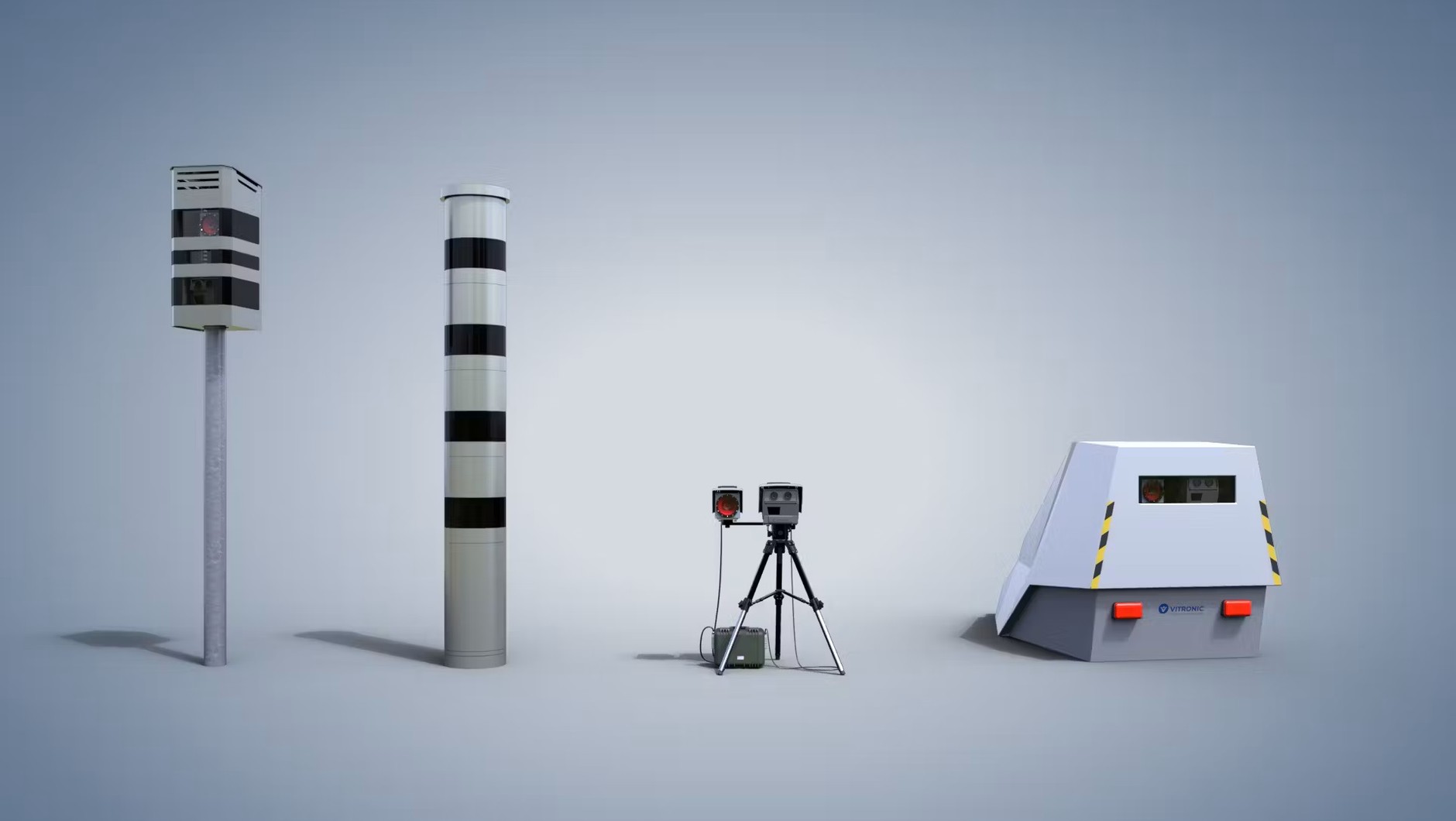 Paleta różnych urządzeń z technologią lidarową Vitronic