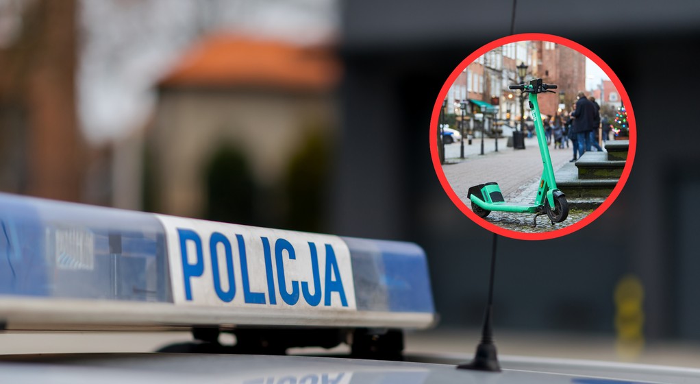 Wypadek z udziałem hulajnogi. Zdjęcie ilustracyjne