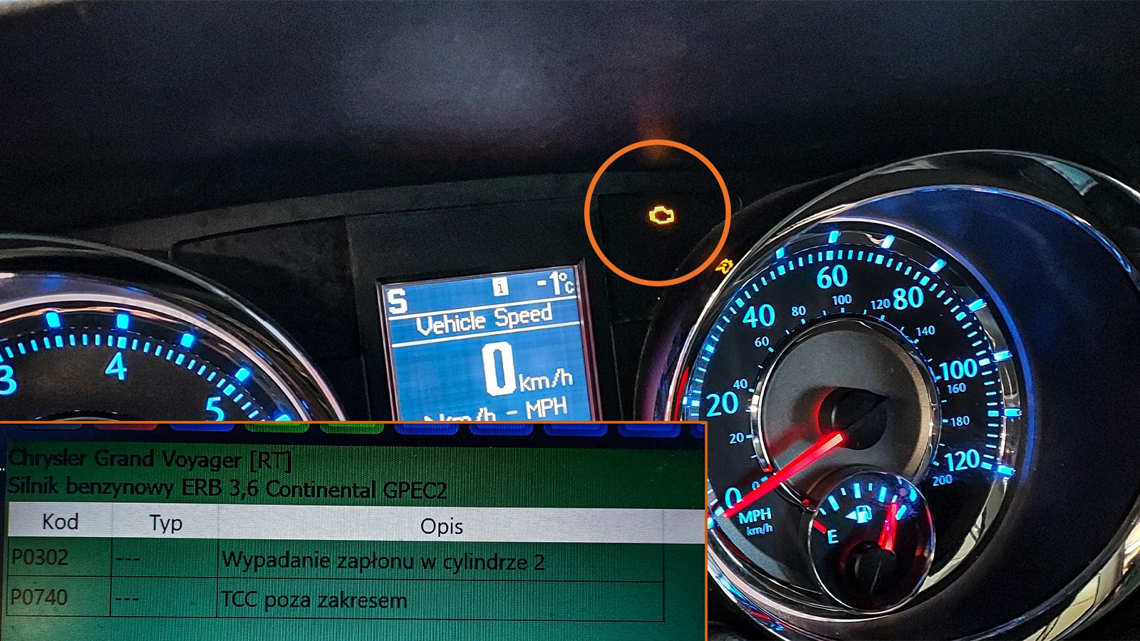 Auto miało świetną dynamikę, a o problemie informowała tylko uporczywie zapalająca się kontrolka silnika.