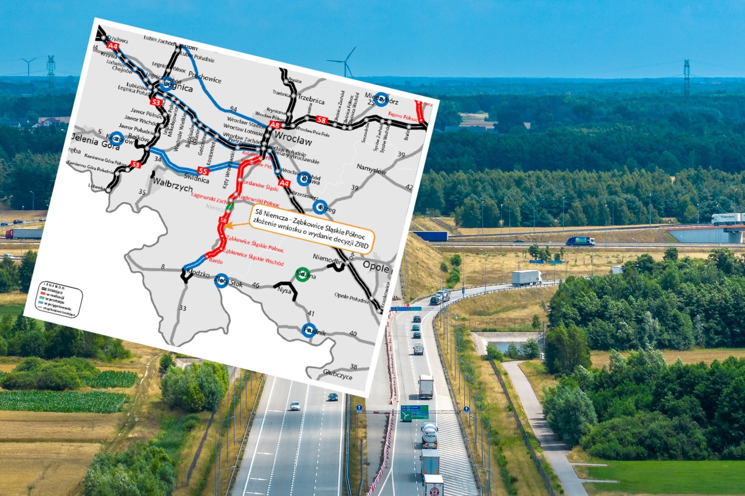 Kolejny istotny krok do budowy drogi S8 na południu. Już pięć odcinków w realizacji