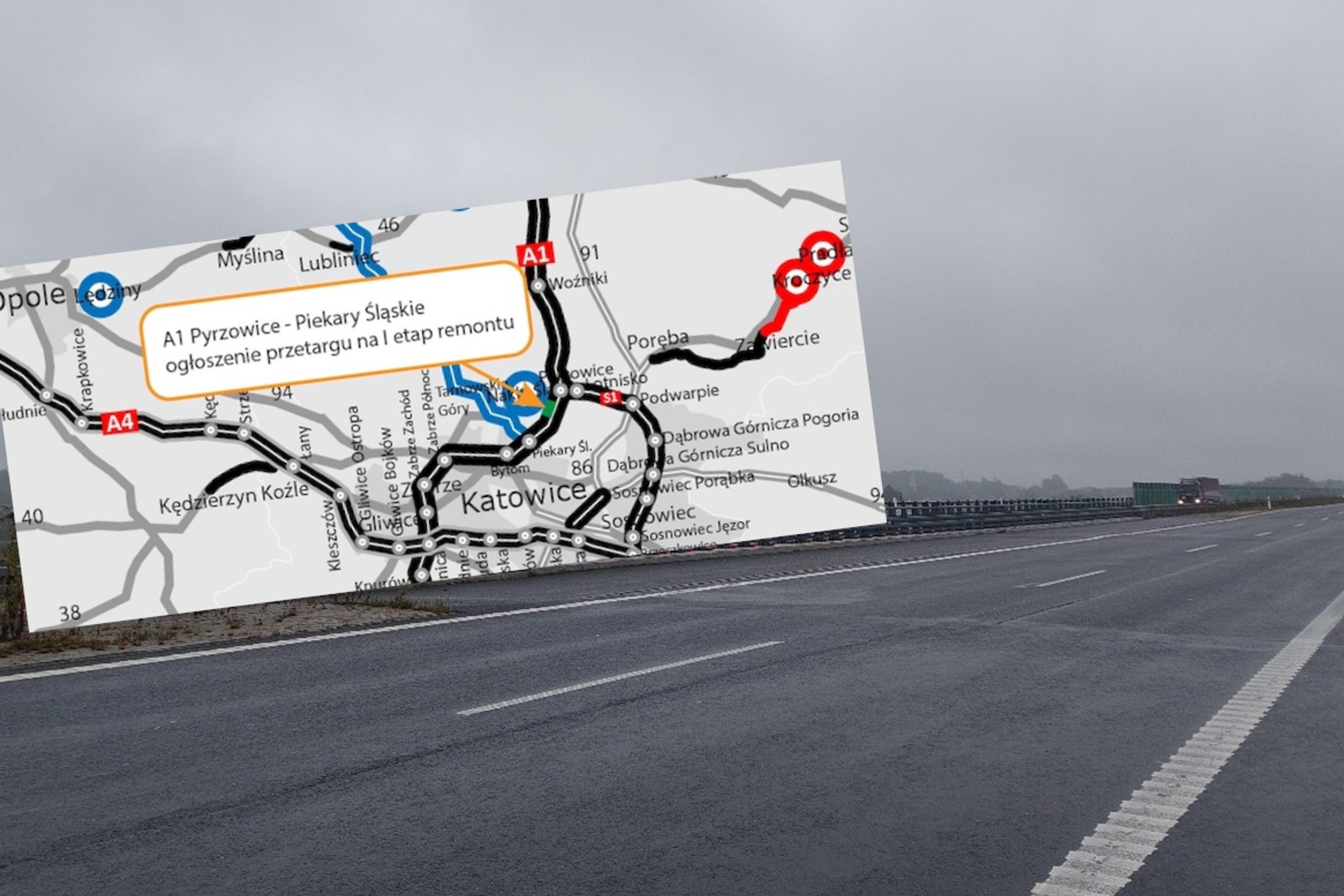 Pofalowana autostrada A1 doczeka się remontu. Ma być jak nowa