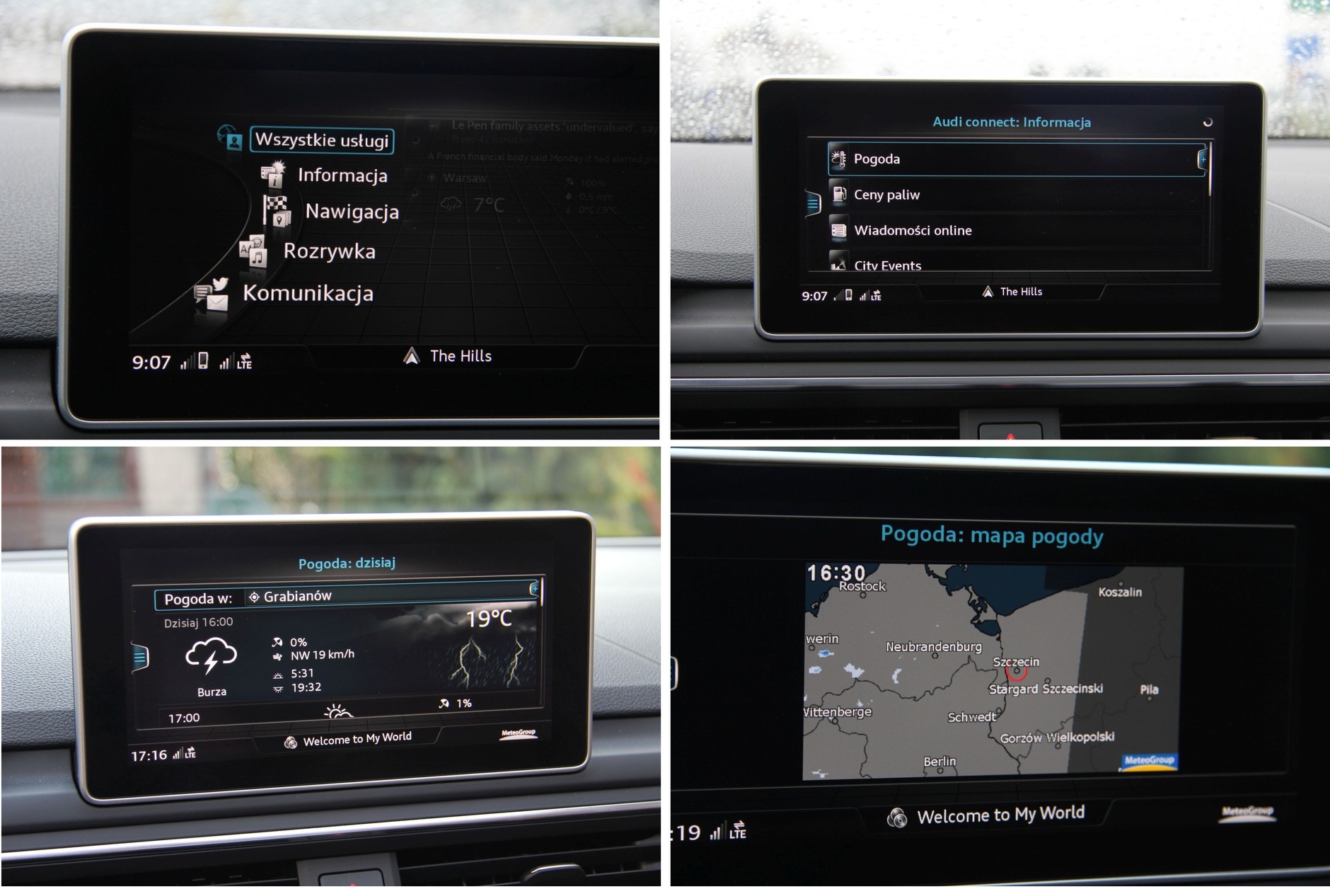 Audi A4 2016 Connect pogoda