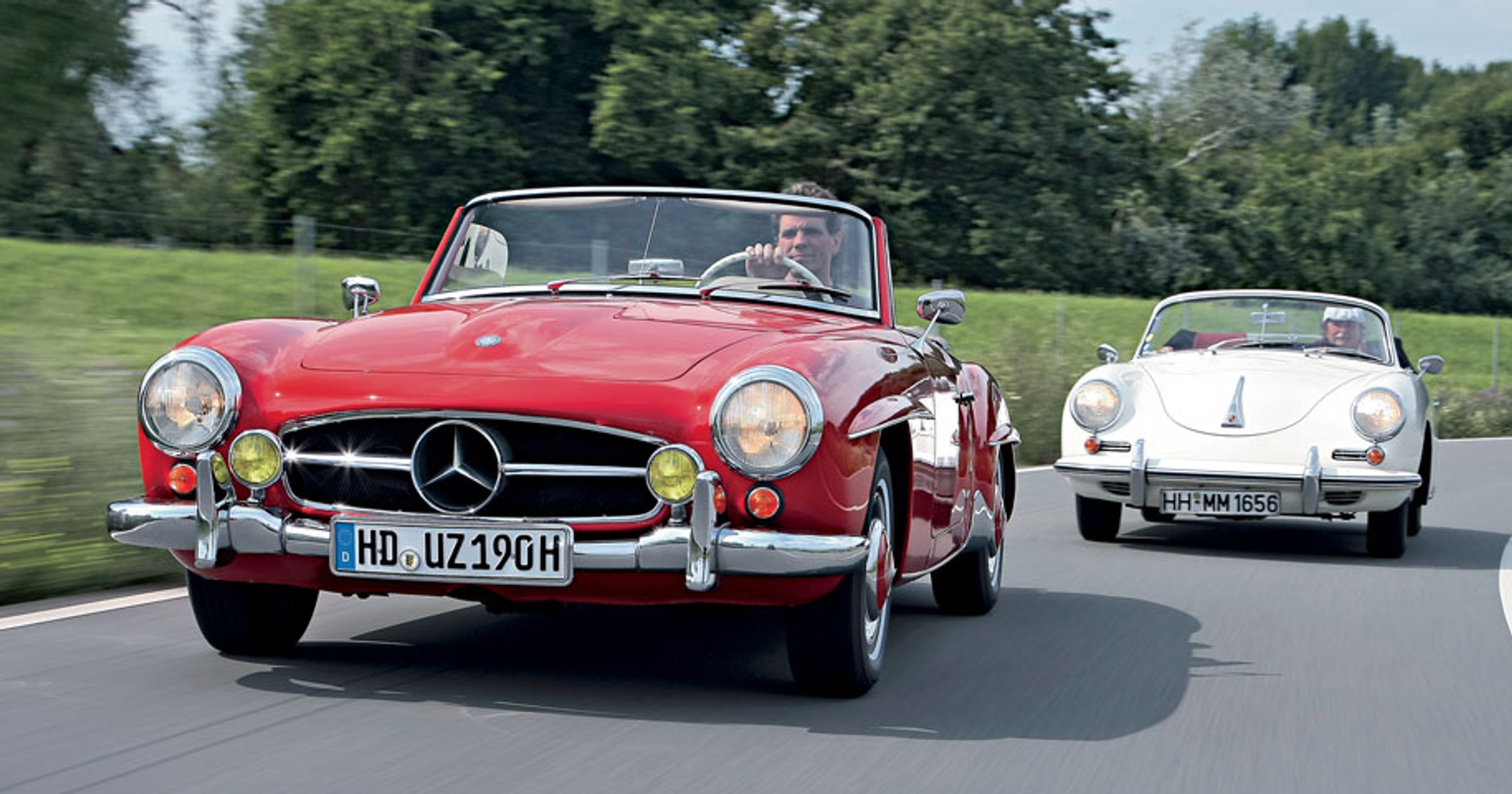 Mercedes 190 SL kontra Porsche 356 B - elegancja kontra ambicja