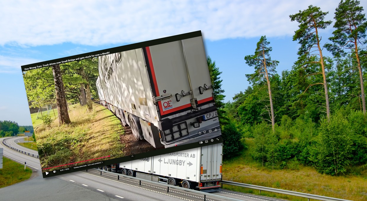 Ciężarówka utknęła w szwedzkim rezerwacie przyrody. Kierowca przez ponad miesiąc czekał na ratunek