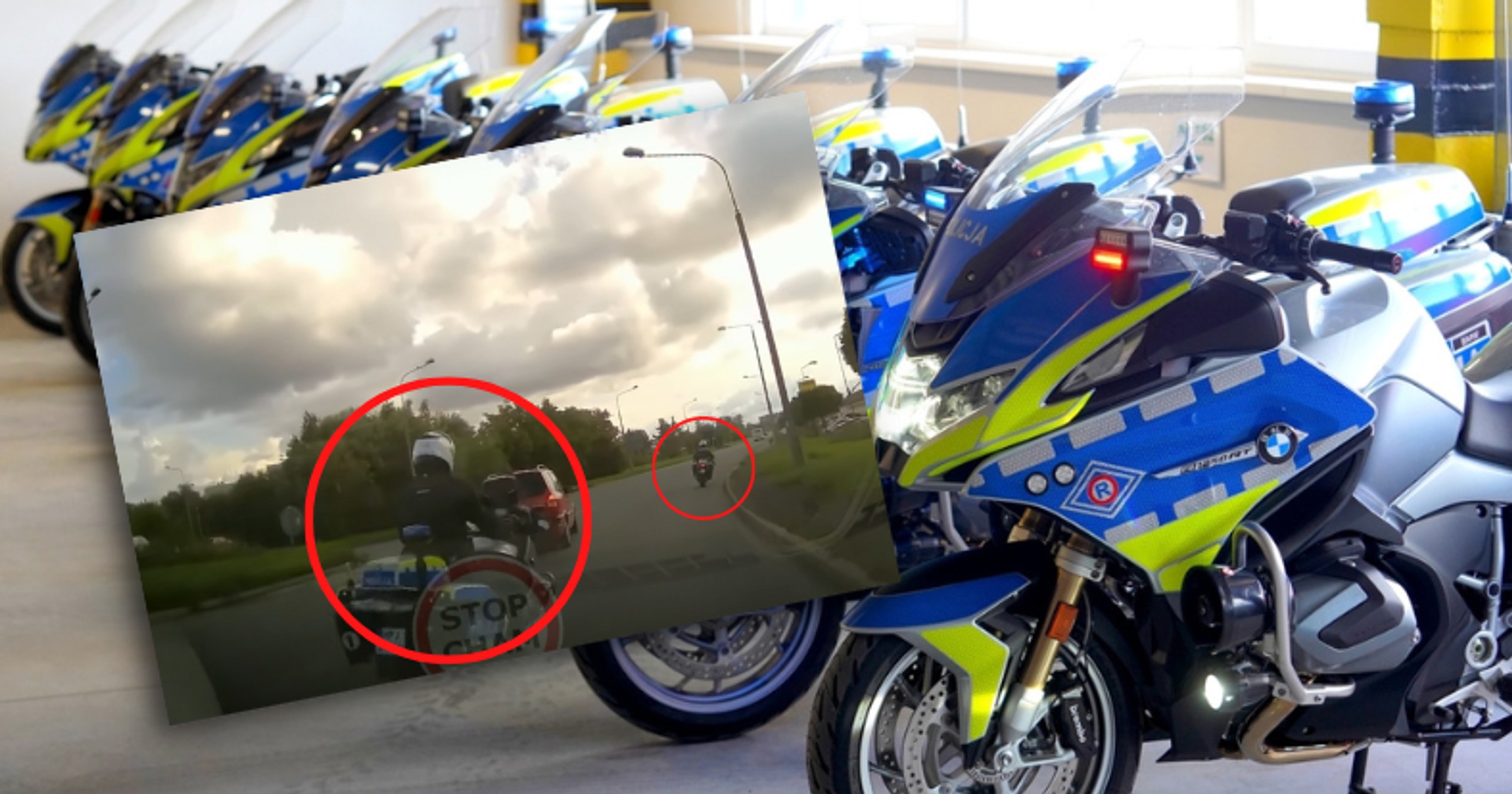 Policjant brawurowo wyprzedził inny pojazd, nie spodziewał się, że podzieli internet (Screen: YouTube/STOPCHAM)