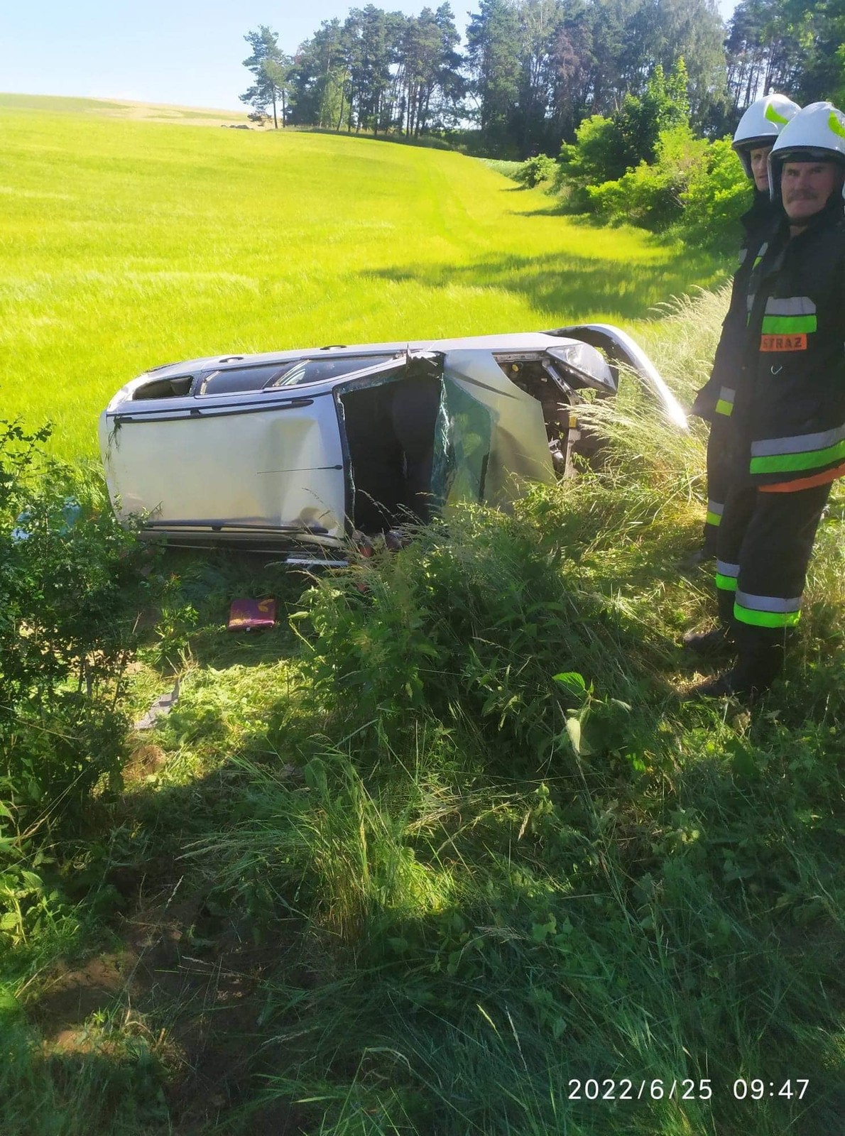 Kobieta, wioząc wnuczka uderzyła w drzewo