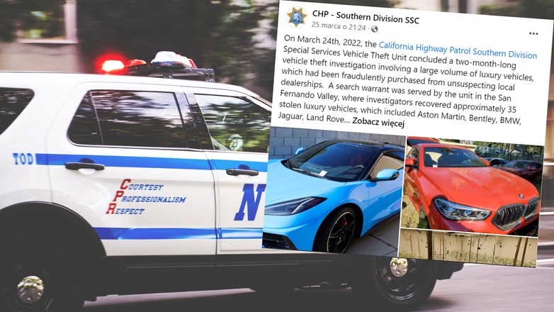 USA. Policja odzyskała skradzione auta
