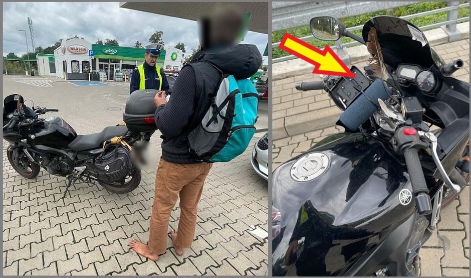 Motocyklista zatrzymany przez łódzką drogówkę