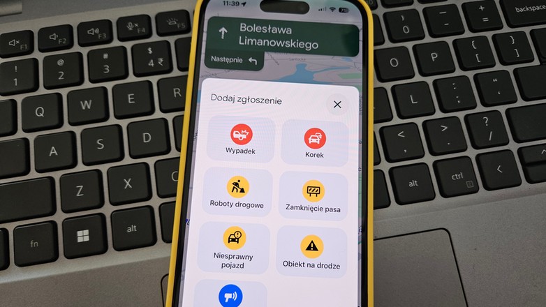 Google Maps - ostrzeganie o zdarzeniach drogowych