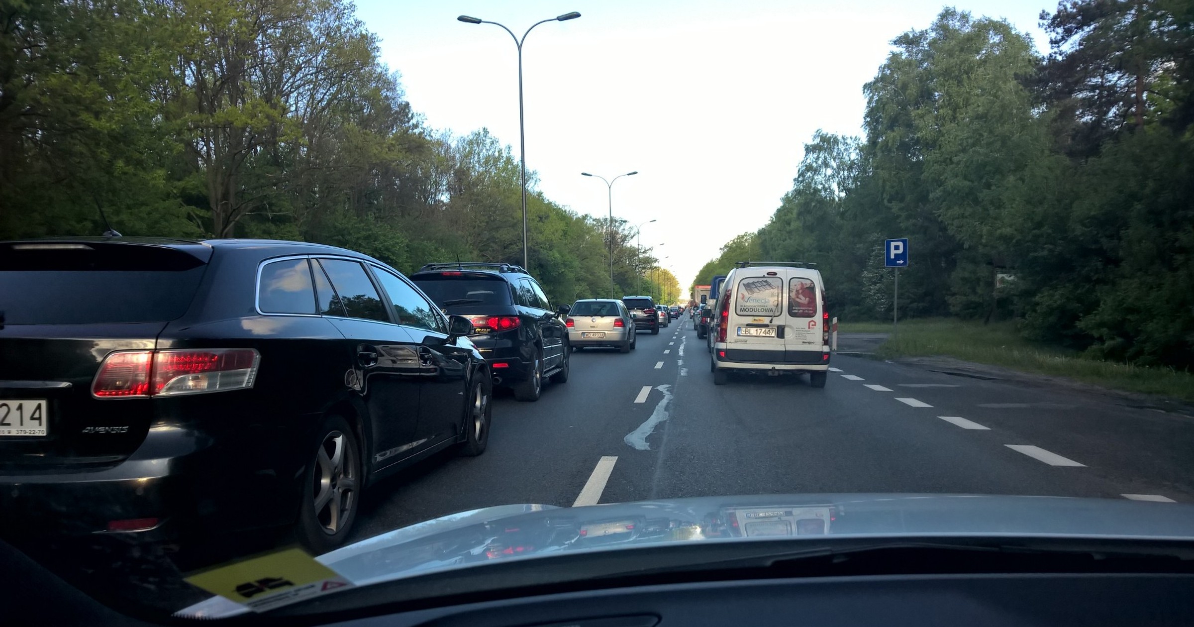 Korek na wschodnim wjeździe do Warszawy