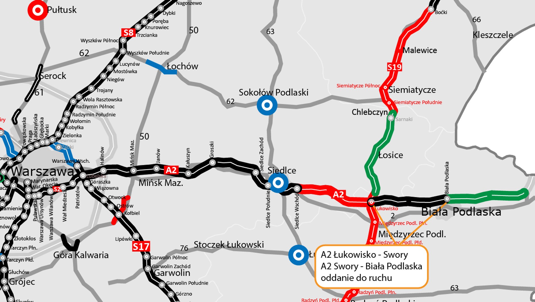 A2 Łukowisko - Swory - Biała Podlaska