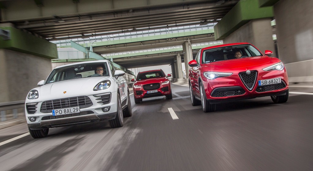 Porsche Macan kontra Jaguar F-Pace i Alfa Romeo Stelvio