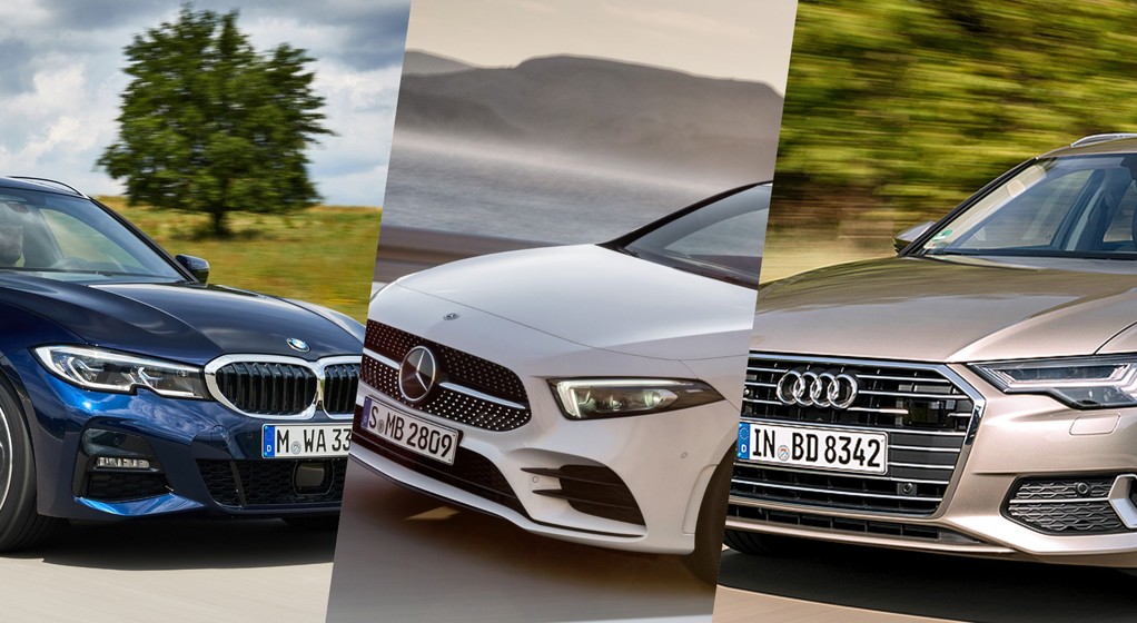 Od lewej: BMW serii 3, Mercedes klasy A i Audi A6