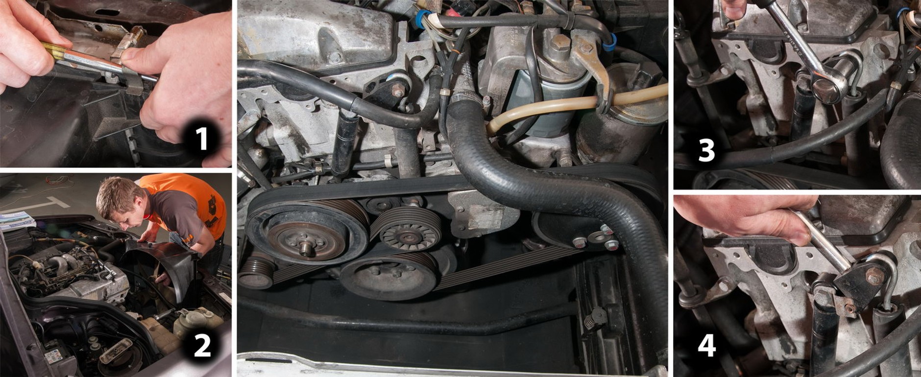 Mercedes W124 200D: pasek akcesoryjny