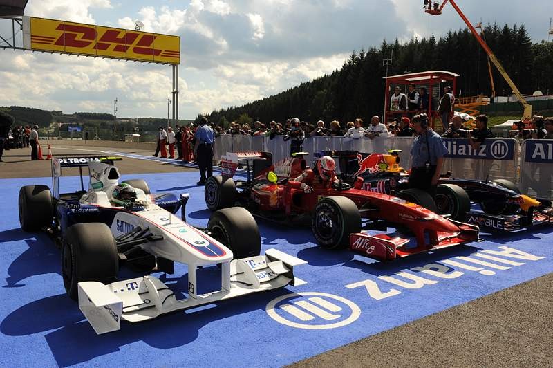 Grand Prix Belgii 2009: dwie gwiazdy wyścigu - Raikkonen i Fisichella (fotogaleria)