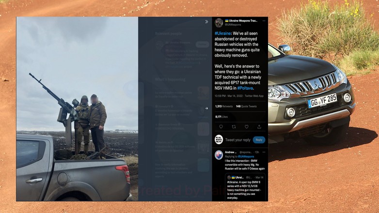 Ukraina pickup z karabinem