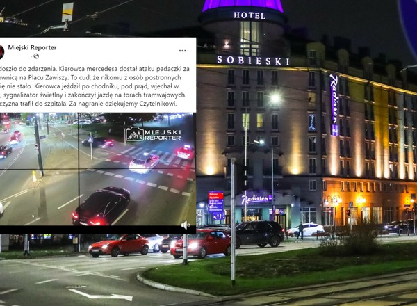Chwile grozy w Warszawie. Kierowca zasłabł i siał spustoszenie na chodniku