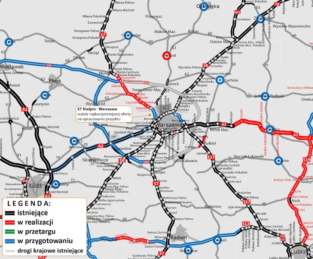 Droga S7 Kiełpin - Warszawa