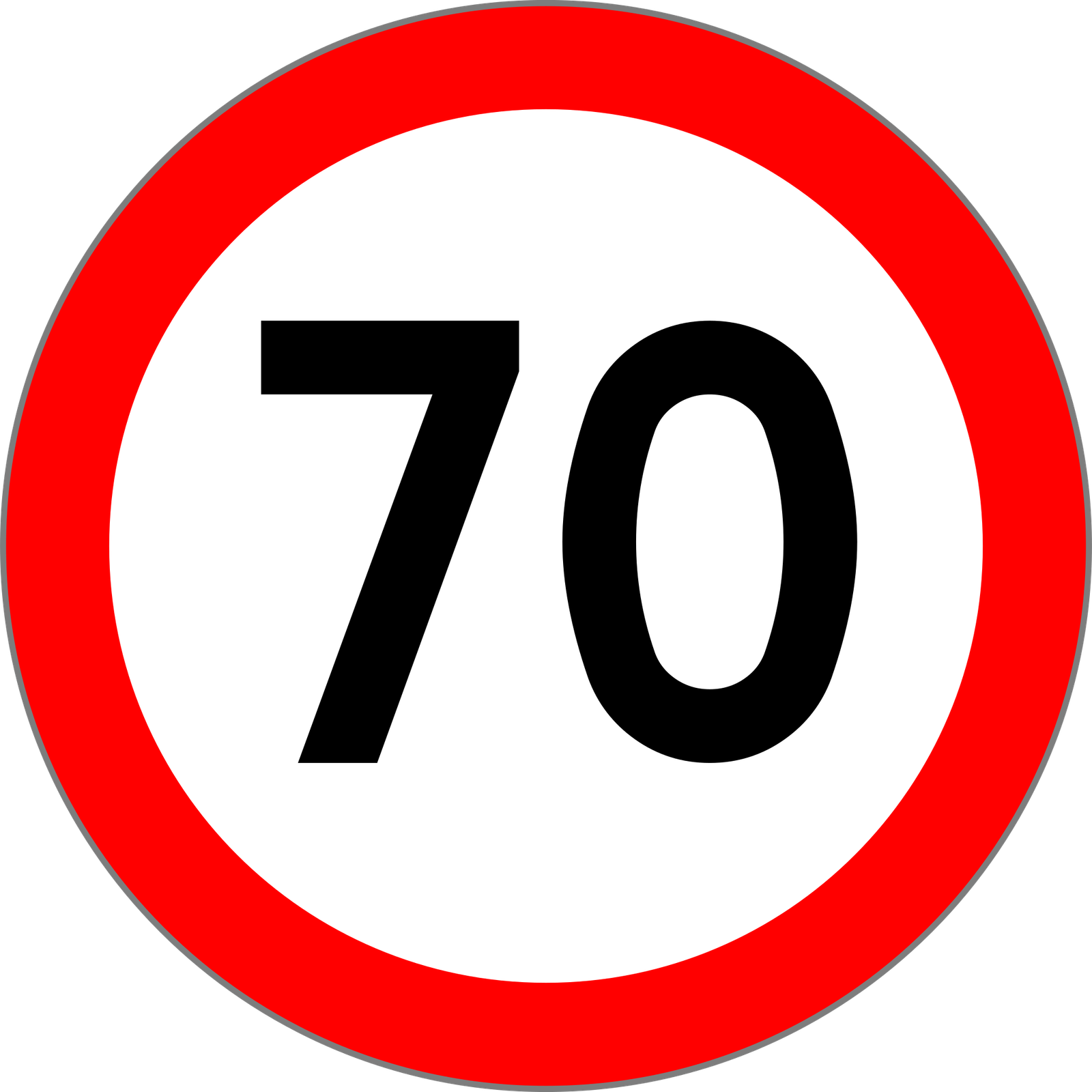 Znak B-33 – ograniczenie prędkości