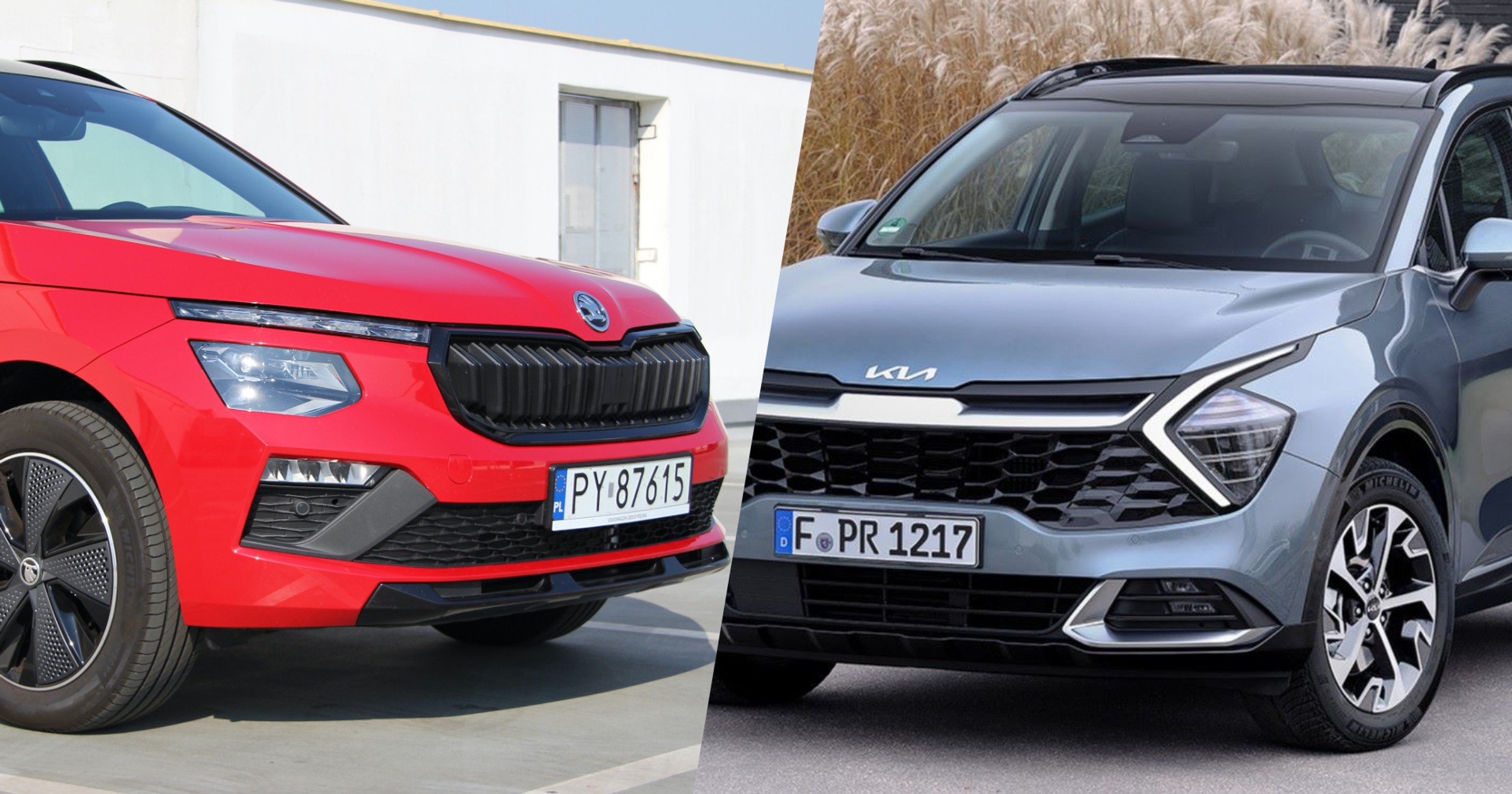 Skoda Kamiq (z lewej) i Kia Sportage