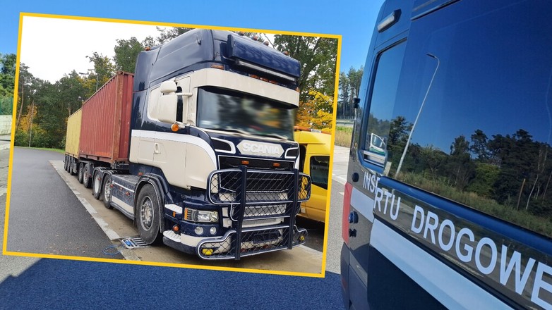 Drogowa "stonoga" była nie tylko za długa. Zatrzymał ją patrol ITD