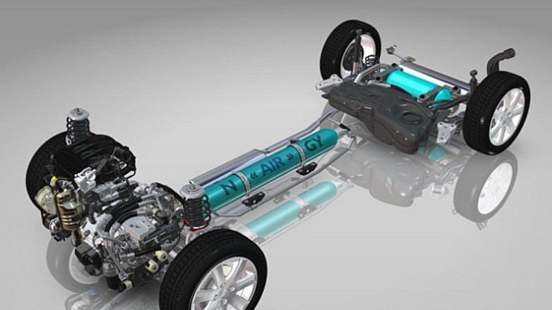 Samochód hybrydowy na sprężone powietrze