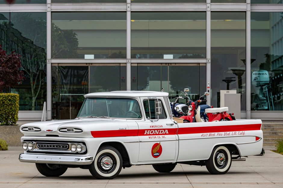 Chevy Delivery Truck-auto dealerów Hondy z lat 60
