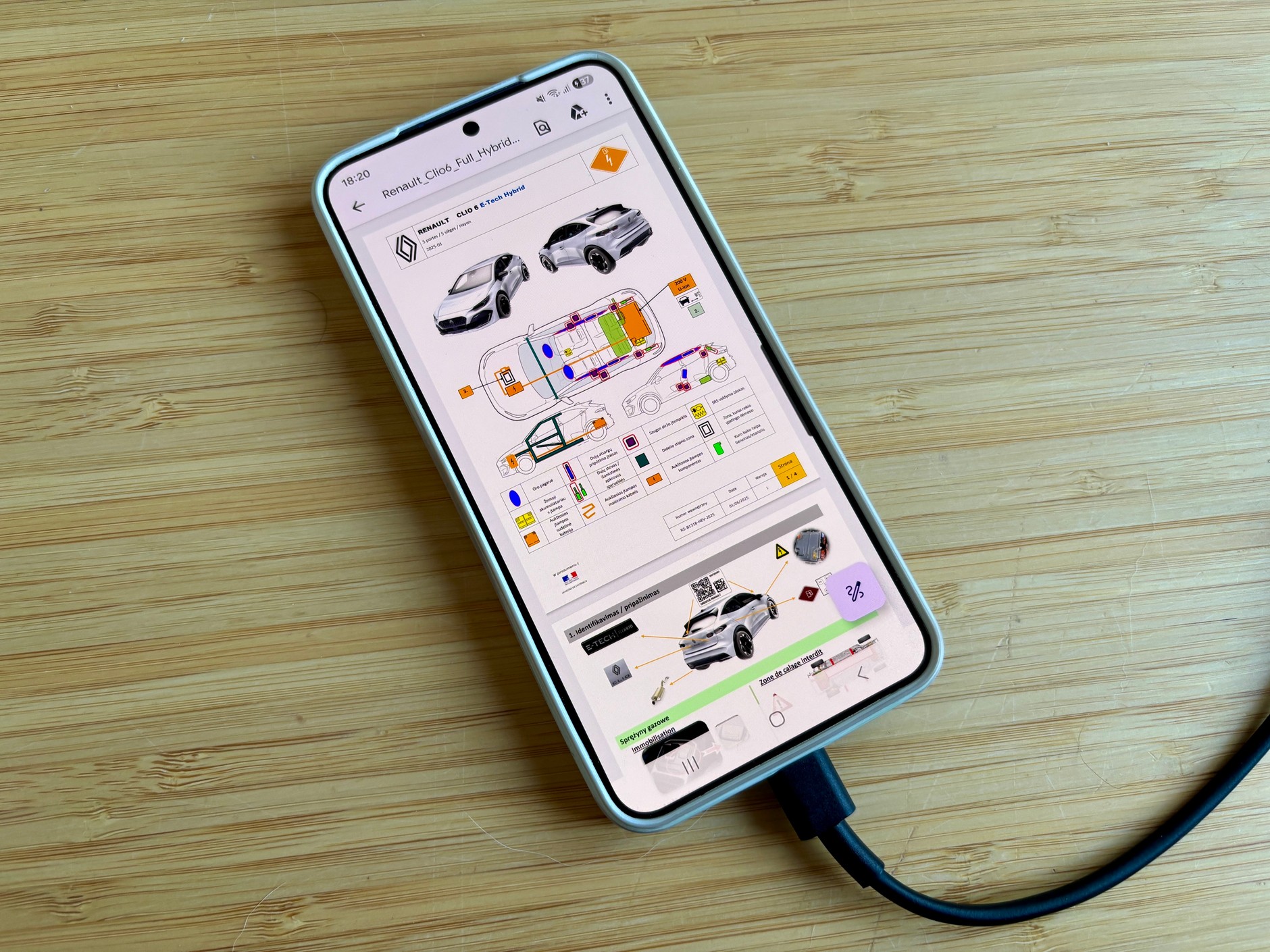 Arkusz po zeskanowaniu kodu QRescue