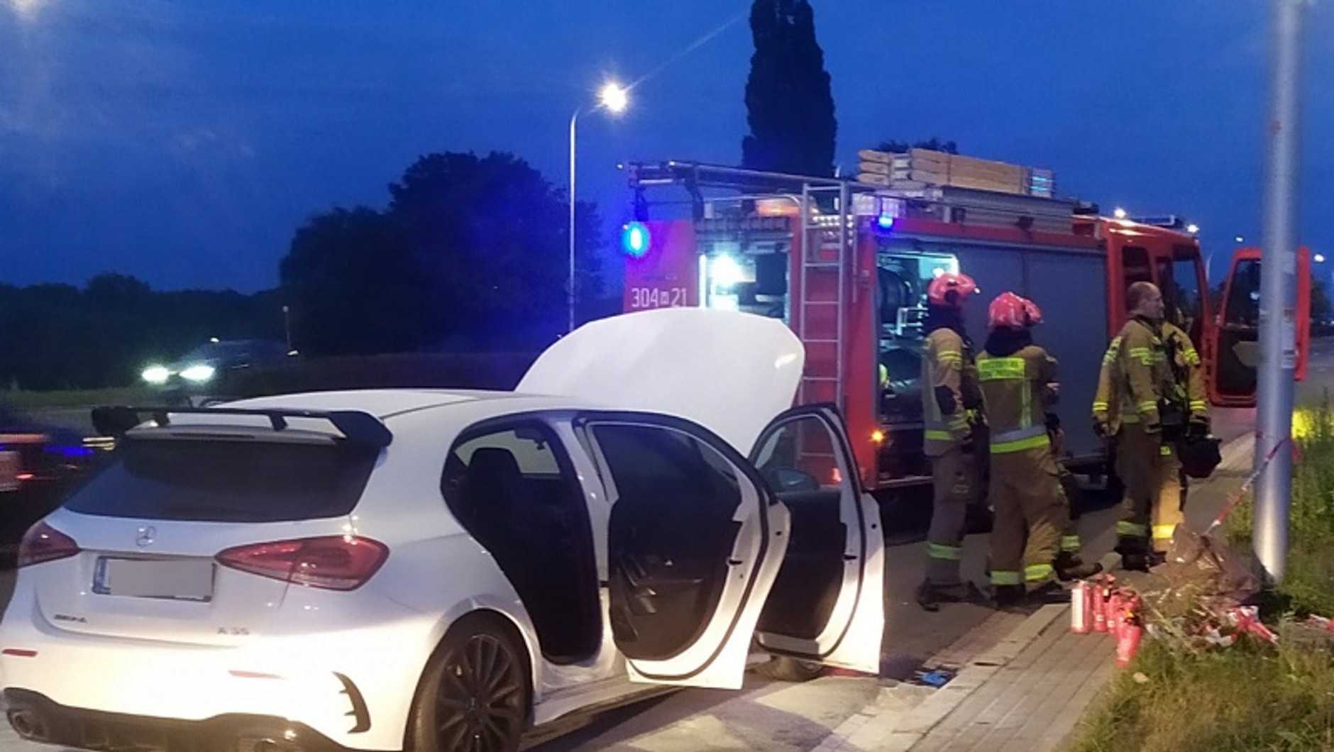 Pożar Mercedesa