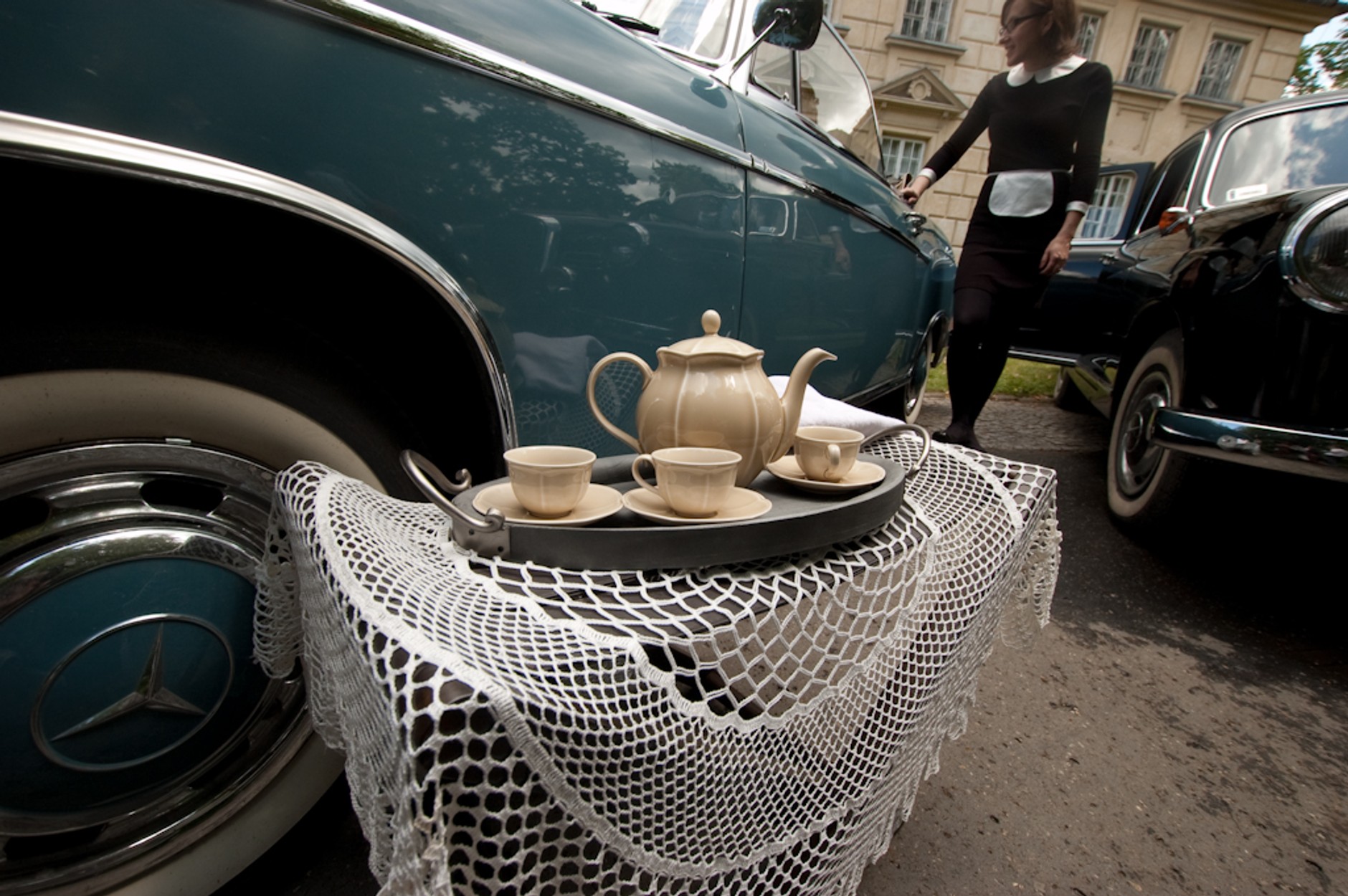 Klasyczne Mercedesy w Wilanowie