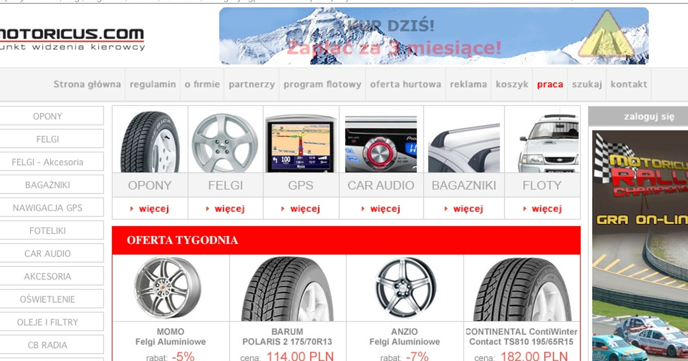 Zakup opon - Warto szukać niższych cen