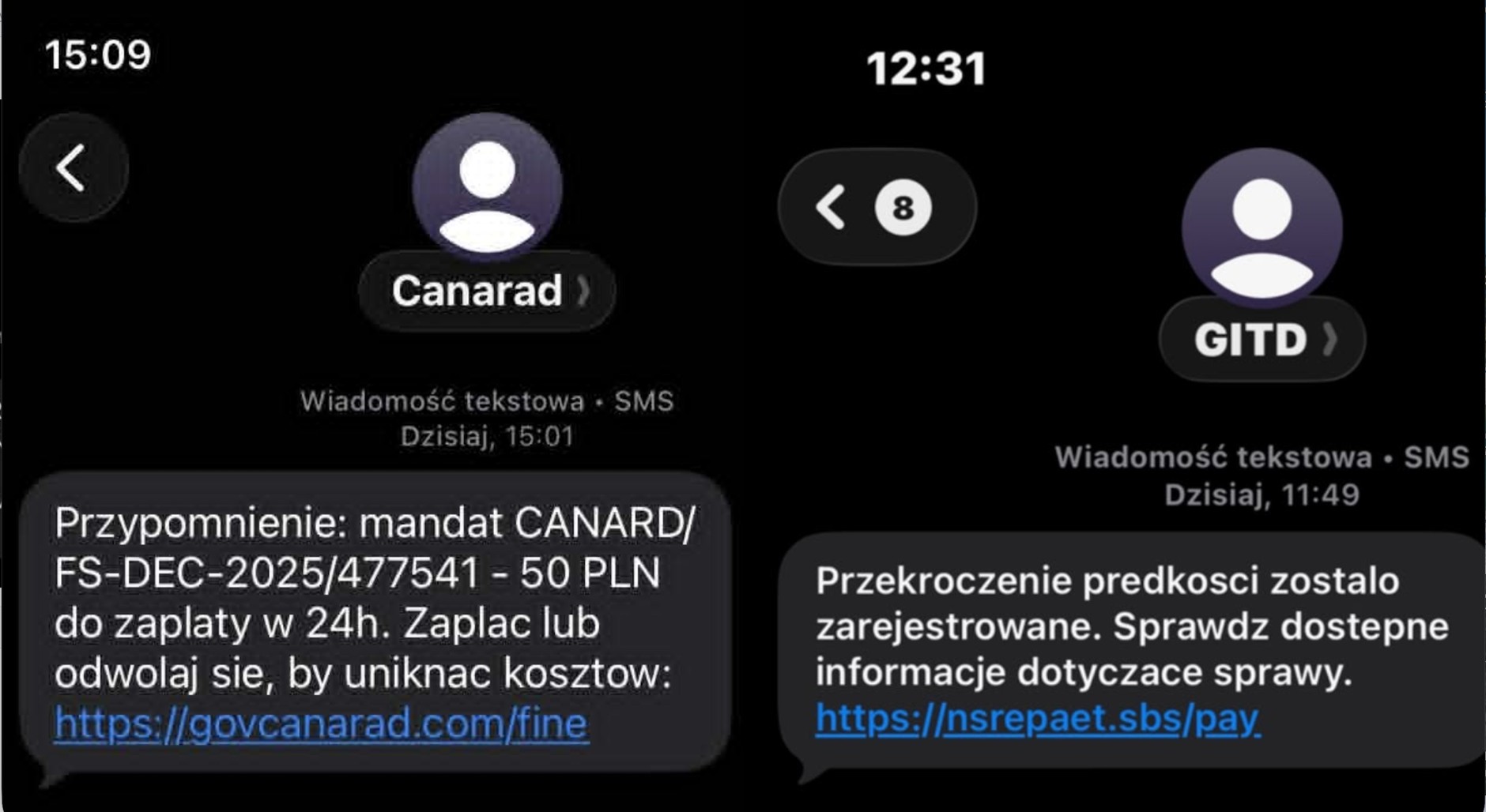 Fałszywe SMS-y dotyczące przekroczenia prędkości