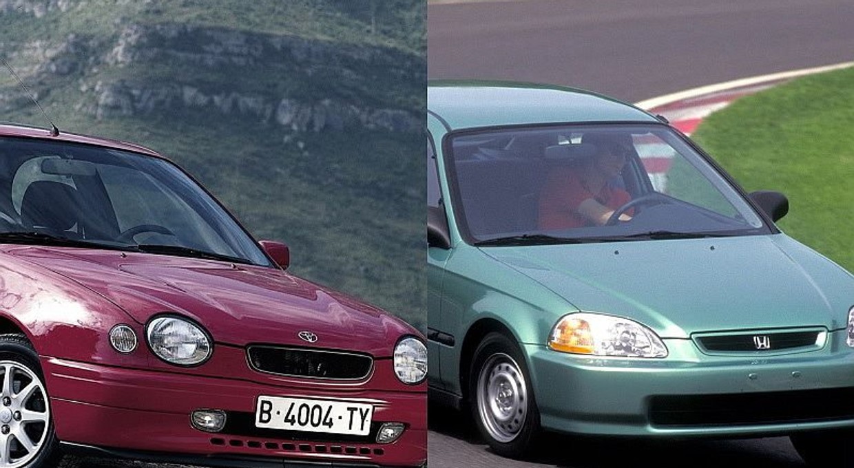 Porównanie: Toyota Corolla E11 vs. Honda Civic VI - trwałość ma swoją cenę!