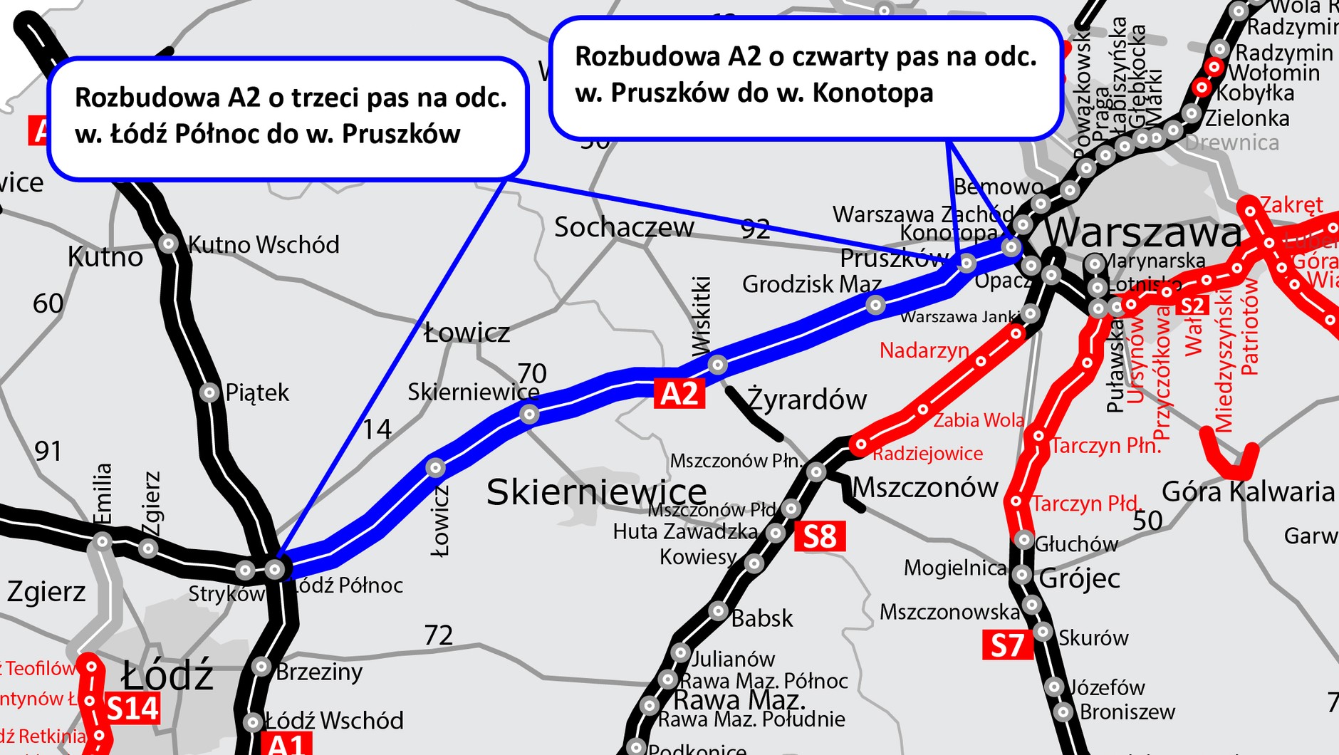 Poszerzenie autostrady A2