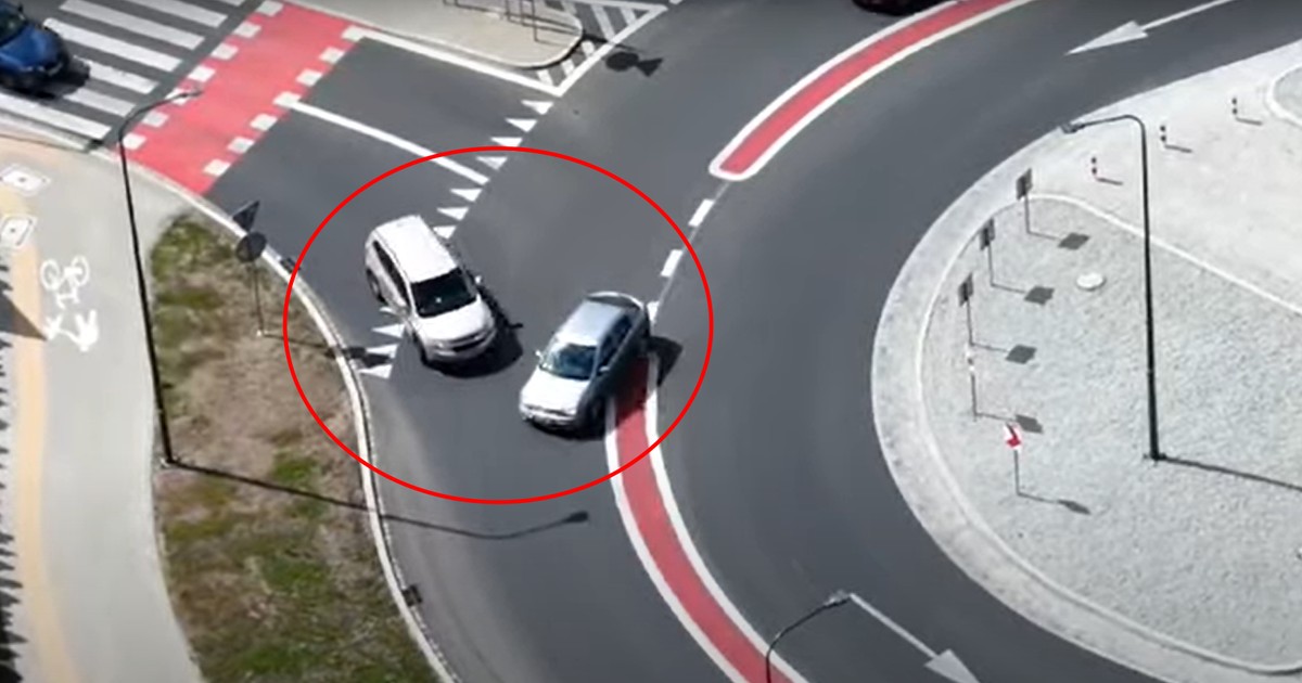 wymuszenie pierwszeństwa na rondzie turbinowym