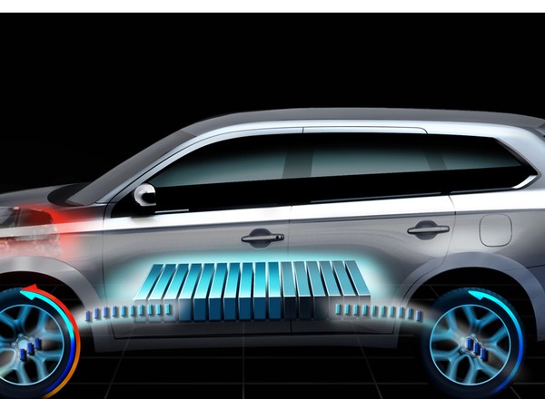 Hybrydowy Mitsubishi Outlander w Paryżu