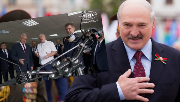 Pokazali Łukaszence "białoruski" motocykl. Prawda szybko wyszła na jaw [WIDEO]